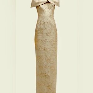 Rickie Freeman for Teri Jon Gold Brocade Mother of the Bride Gown